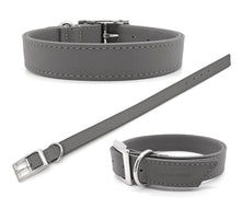 Load image into Gallery viewer, KvK - Business Lederhalsband Grau