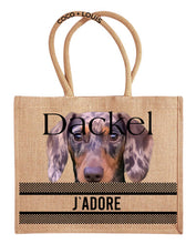 Laden Sie das Bild in den Galerie-Viewer, Jute Shopper mit div. Hundemotiven