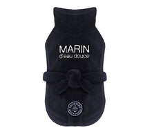 Laden Sie das Bild in den Galerie-Viewer, Dunkelblauer Bademantel für Hunde