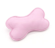 Load image into Gallery viewer, Leather bones with squeaker - dog toy