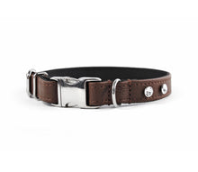 Load image into Gallery viewer, KvK - Clic Leather Collar - Cognac, Chocolate or Black