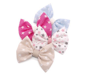 Collar bows with stars and fleur de lys