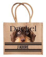 Laden Sie das Bild in den Galerie-Viewer, Jute Shopper mit div. Hundemotiven
