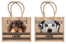 Laden Sie das Bild in den Galerie-Viewer, Jute Shopper mit div. Hundemotiven
