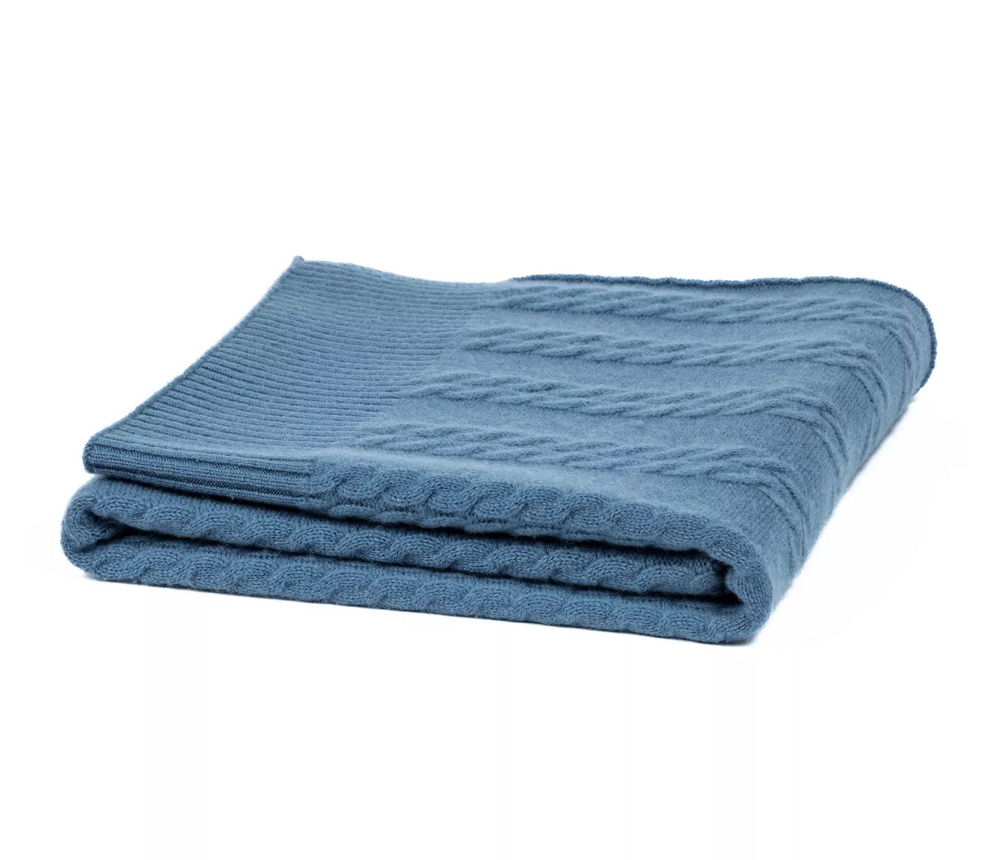 Extra Class Cashmere Scarves - Model REYKJAVIK - Blue, Light Grey