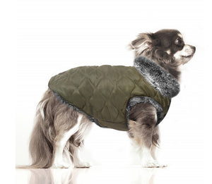 Reversible Winter Jacket with Plush Fur for Dogs