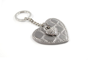 Heart Keychain - Heart shaped keychain with bling