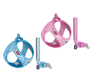 Puppy harness set with leash in two colours