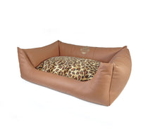 Laden Sie das Bild in den Galerie-Viewer, Luxus Dog Lounge - Cognac Edition - Hundebett
