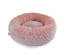 Load image into Gallery viewer, Super Soft Donut - Leo Pink Dog Bed
