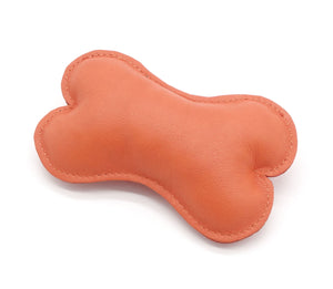 Leather bones with squeaker - dog toy