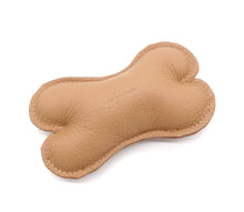 Load image into Gallery viewer, Leather bones with squeaker - dog toy
