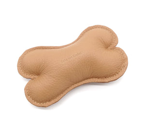 Leather bones with squeaker - dog toy