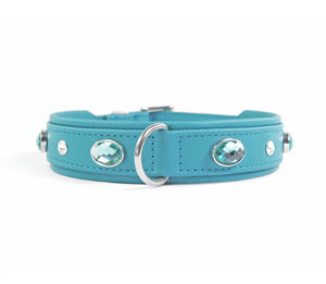 KvK Handcrafted - Classic Curved Collar - Bling Turquoise