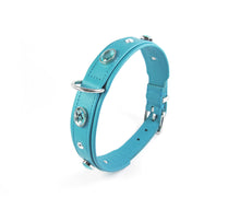 Load image into Gallery viewer, KvK Handcrafted - Classic Curved Collar - Bling Turquoise
