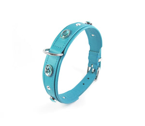 KvK Handcrafted - Classic Curved Collar - Bling Turquoise