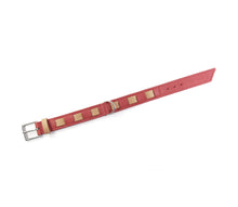 Load image into Gallery viewer, KvK Handcrafted - Classic Curved Collar - Bicolour Beige &amp; Red
