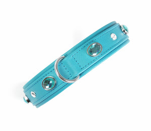 KvK Handcrafted - Classic Curved Collar - Bling Turquoise