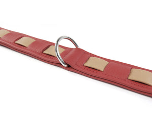 KvK Handcrafted - Klassik Curved Collar - Bicolour Beige & Red