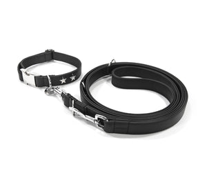 KvK - Clic Deluxe leather collar - Star