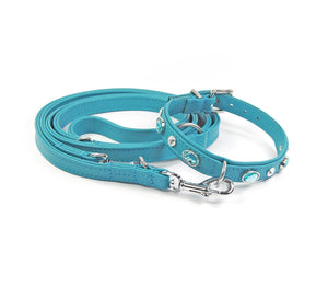 KvK Handcrafted - Classic Curved Collar - Bling Turquoise