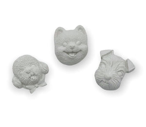 Handmade Deco Magnets - Dog Head