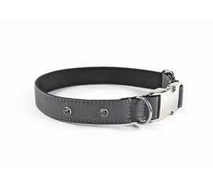 KvK - Clic Leather Collar - Black Bling