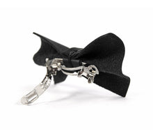 Load image into Gallery viewer, KvK - leather dog hair bow with clip - crystal

