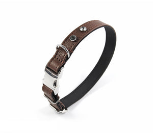 KvK - Clic leather collar - Black Bling