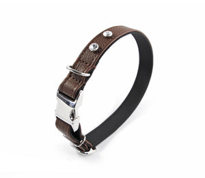 KvK - Clic Leather Collar - Cognac, Chocolate or Black