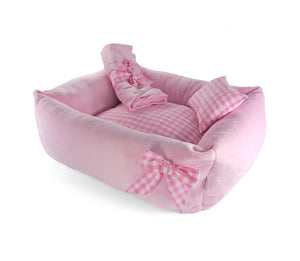 KvK Super Soft Dog Lounge - Pink Plaid